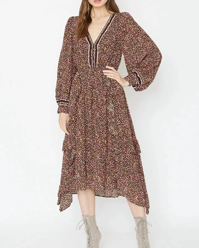 Chae Dress in Multi Dot Stripe | Multi Dot Stripe