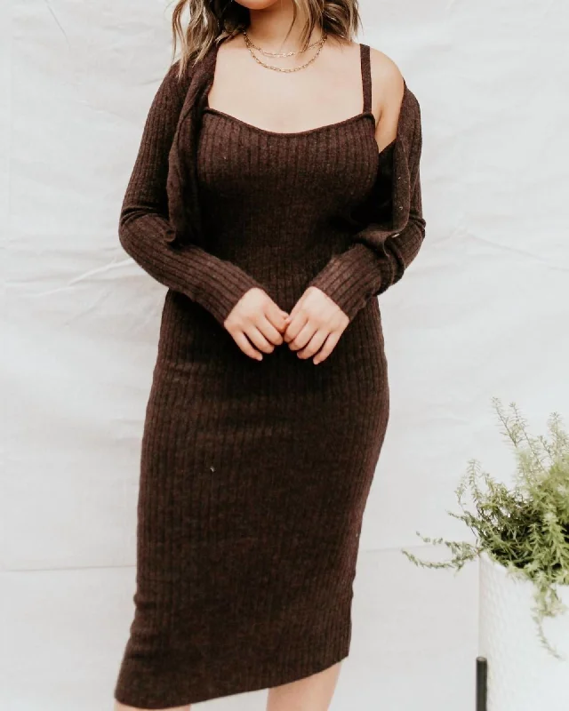 Linger Dress Set in Chocolate | Chocolate