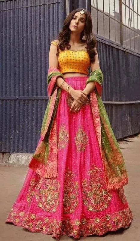 Beutifull lahnga choli dress for mehndi Model # P 923