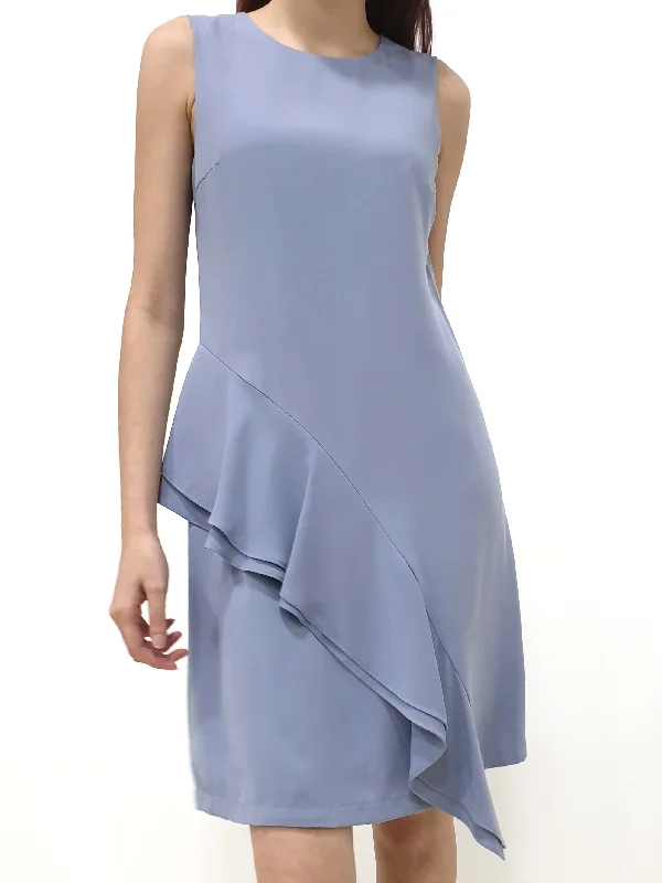 Slant Waterfall Shift Dress