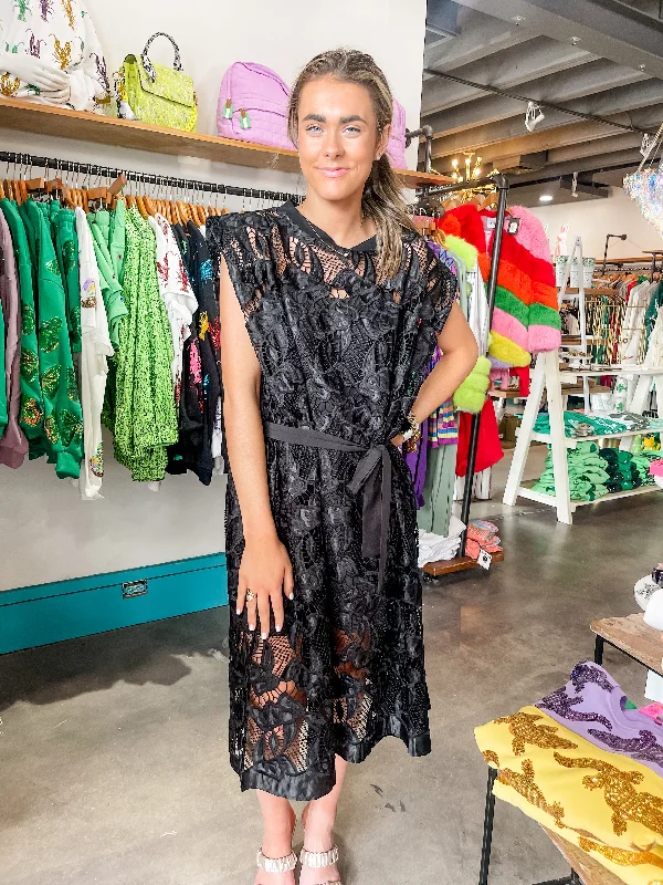 Beulah Lacey Black Dress