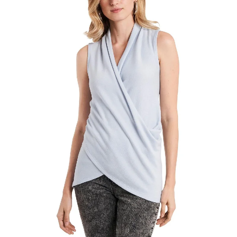 1.State Womens Wrap Sleeveless Blouse Romantic Lace Blouse
