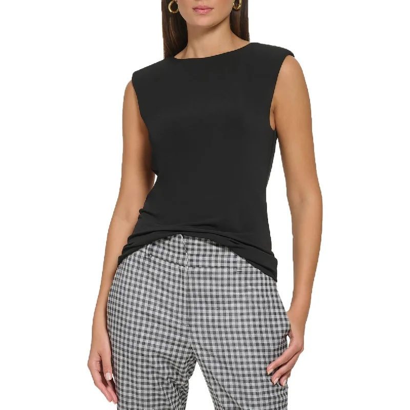 DKNY Womens Career Professional Blouse Semi-Sheer Blouse
