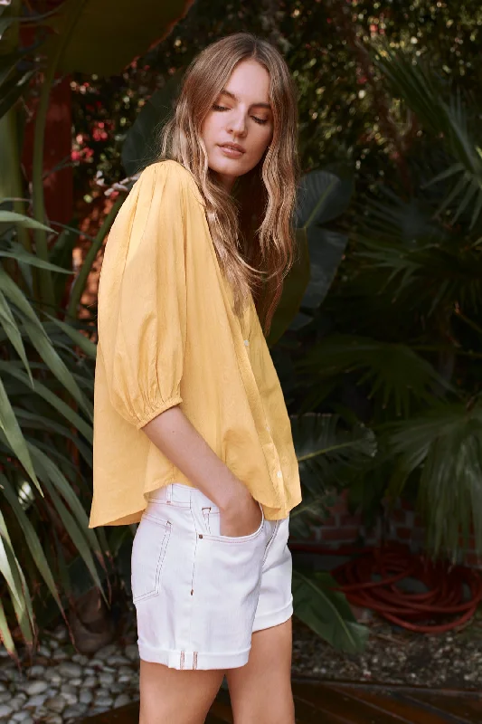EMBERLY BUTTON-UP BLOUSE Soft Pastel Blouse