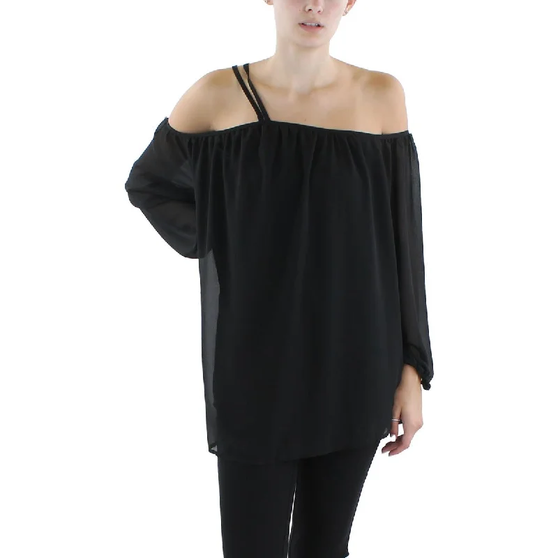 Vemvan Womens Asymmetric  Blouse Peter Pan Blouse