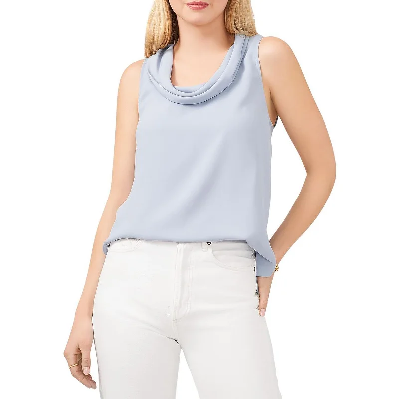 Vince Camuto Womens Cowl Neck Hi-Low Blouse Off-Shoulder Wrap Blouse