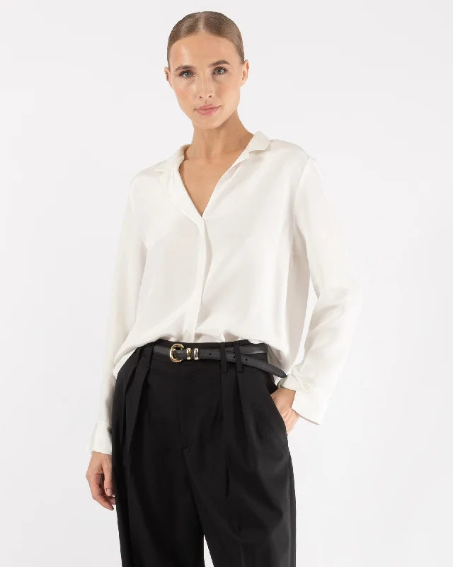 Cuff Blouse Side Tie Blouse