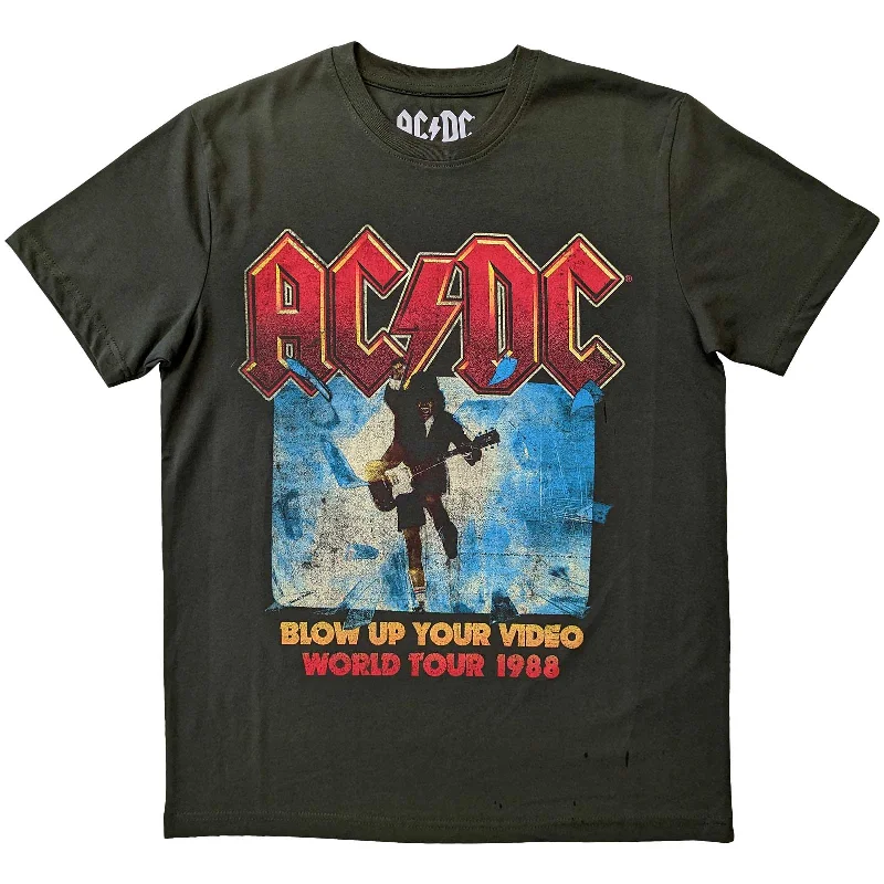 AC/DC | Official Band T-Shirt | Blow Up Your Video Satin Fabric Silk Fabric Chiffon Fabric