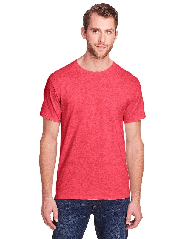 Fruit of the Loom Adult ICONIC T-Shirt | Fiery Red Hthr Chenille Fabric Brocade Fabric Lace Fabric Fruit of the Loom Adult ICONIC T-Shirt | Fiery Red Hthr Chenille Fabric Brocade Fabric Lace Fabric
