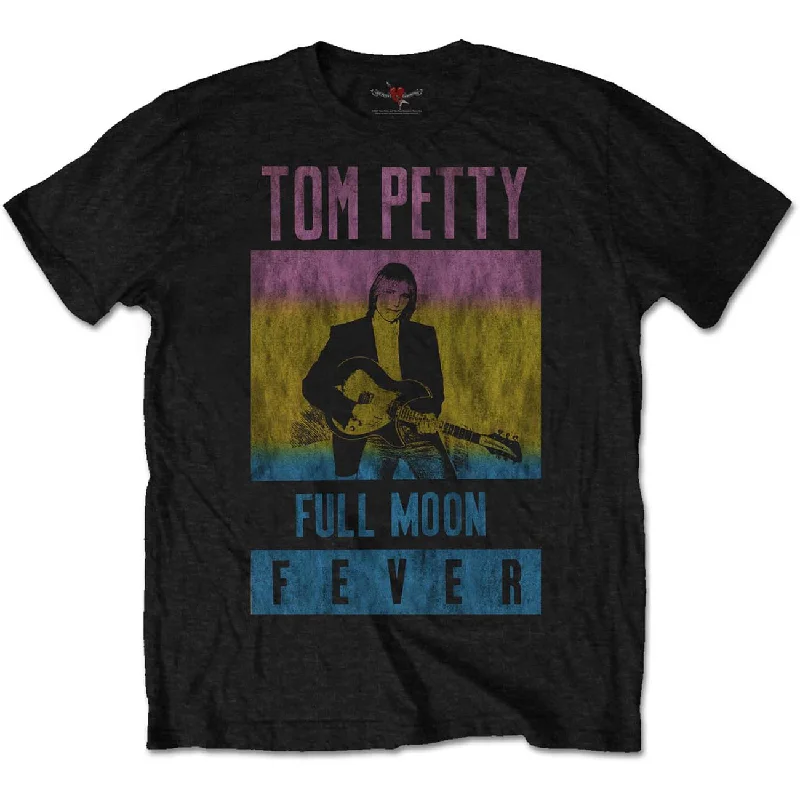 Tom Petty & The Heartbreakers | Official Band T-Shirt | Full Moon Fever Thin T-Shirt Open Front Quick Dry