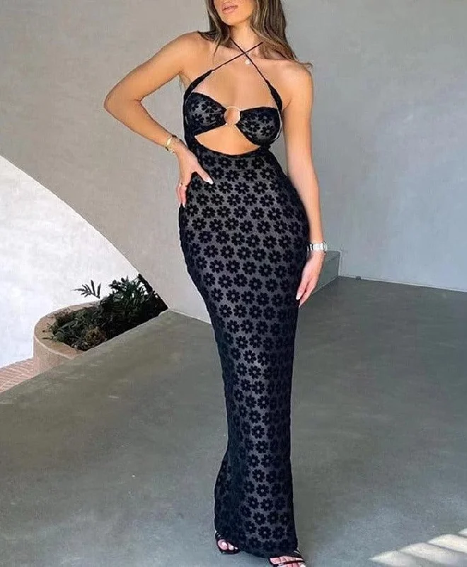 Corinna Mesh Maxi Dress Fashionable Sheer Maxi Dress