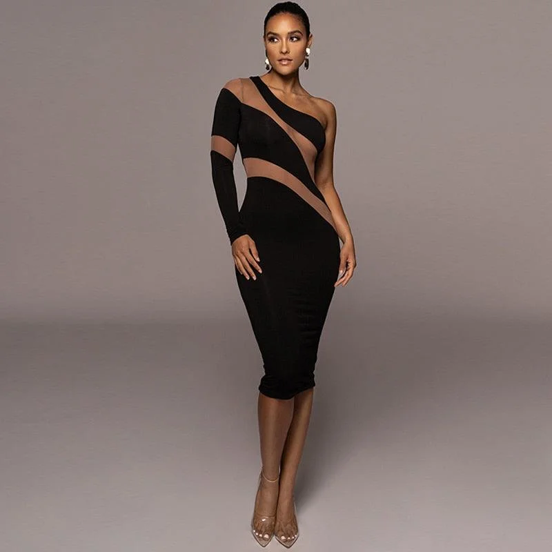Diana One Shoulder Maxi Dress Fashionable Asymmetrical Maxi Dress