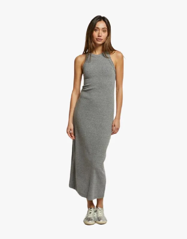 Perfect White Tee Cassidy Blondie Maxi Dress in Heather Grey Chic Sleeveless Maxi Dress Perfect White Tee Cassidy Blondie Maxi Dress in Heather Grey Chic Sleeveless Maxi Dress