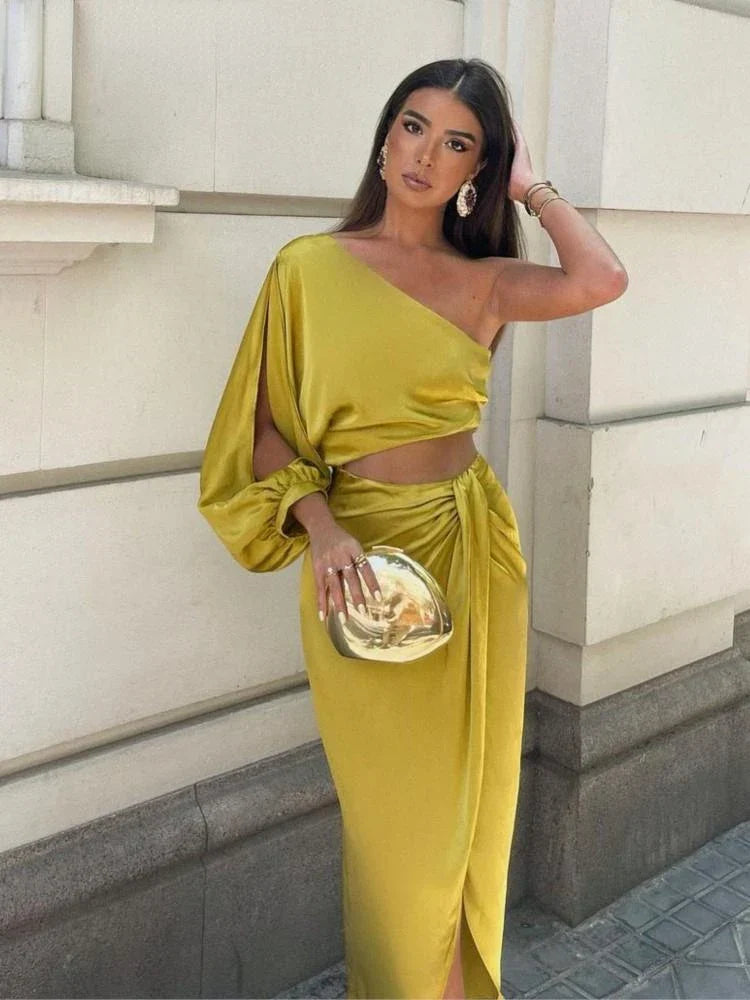 Ruched Split Maxi Dress Stylish Longline Maxi Dress
