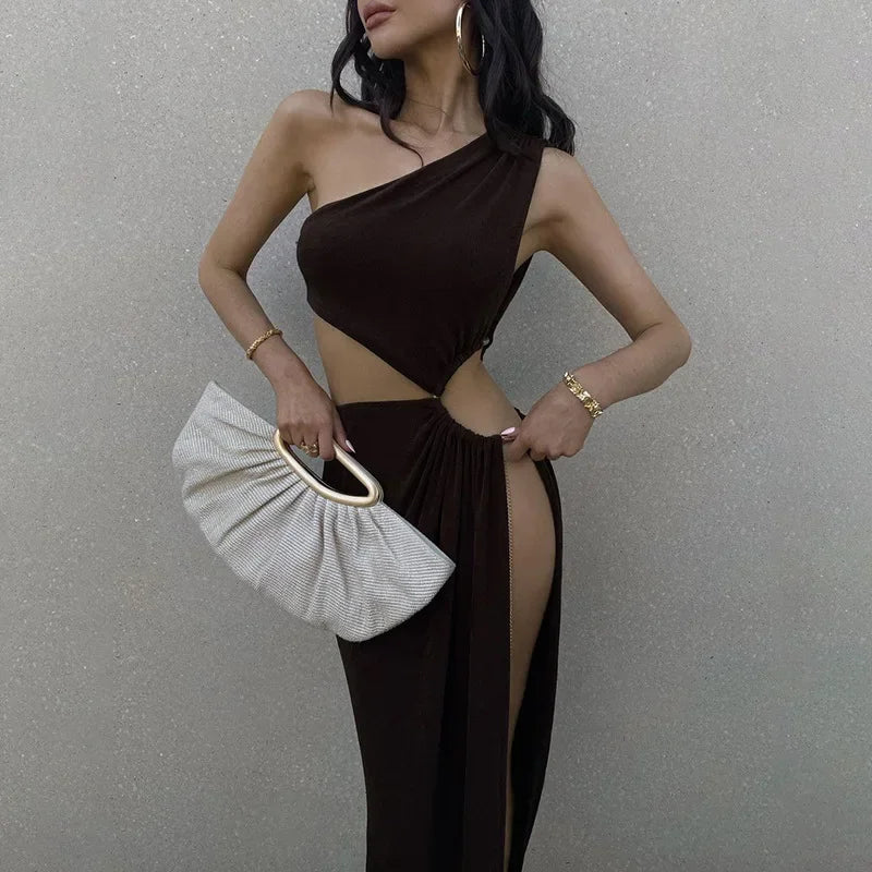 Sleeveless Cut Out Maxi Dress Comfortable T-Shirt Maxi Dress