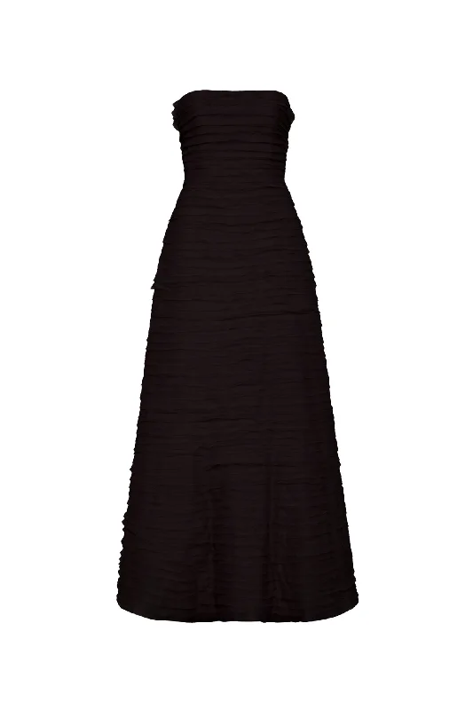 Soundscape Maxi Dress Black by Aje Elegant Maxi Dress with Lace