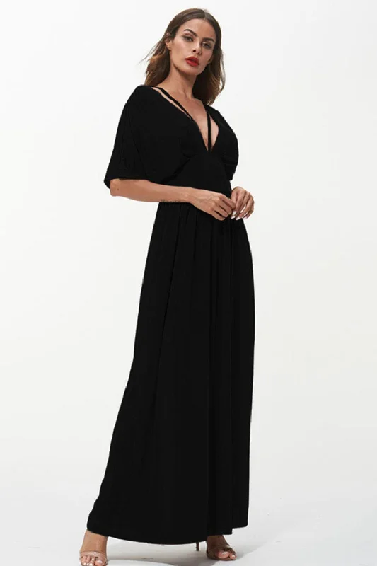 Strappy Neck Maxi Dress Elegant Lace Maxi Dress