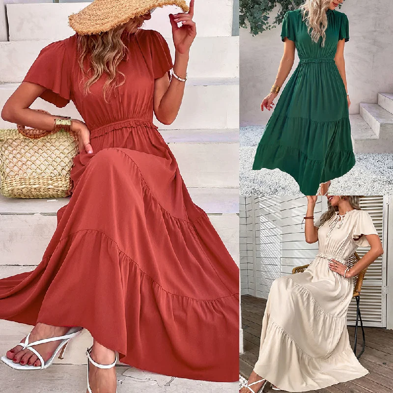 Zjkrl - Summer Long Sexy Resort Style Maxi Dress Fashionable Sheer Maxi Dress