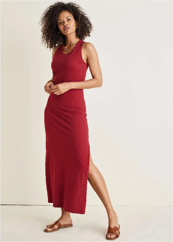 Tank Maxi Dress - Wine Classic Solid Maxi Dress
