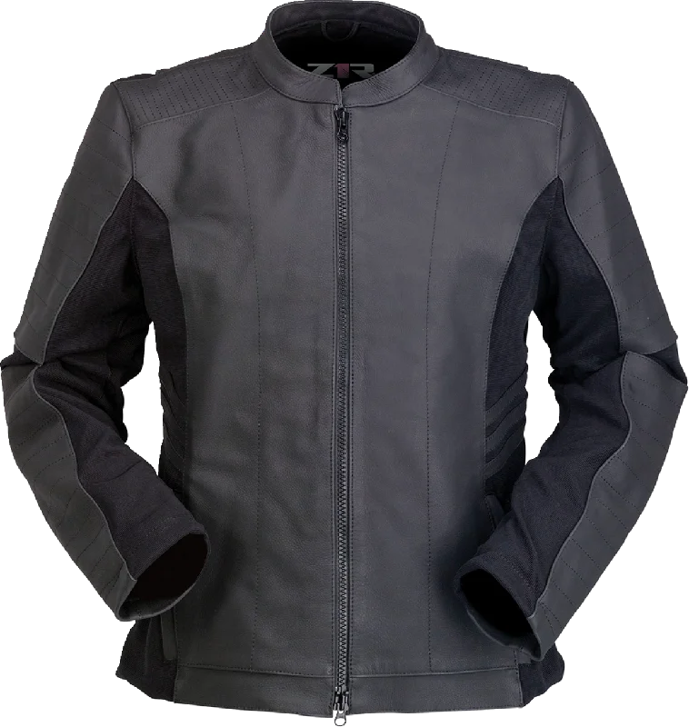 Z1R Women's Bellona Leather Jacket - Black - Medium 2813-1019 Knit Jacket Woven Jacket Fleece Jacket