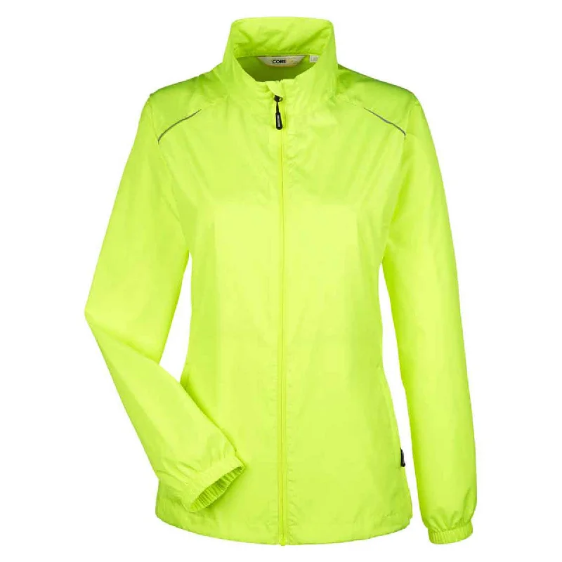 Core 365 Women's Safety Yellow Motivate Unlined Lightweight Jacket Lace Jacket Ribbed Jacket Sequined Jacket