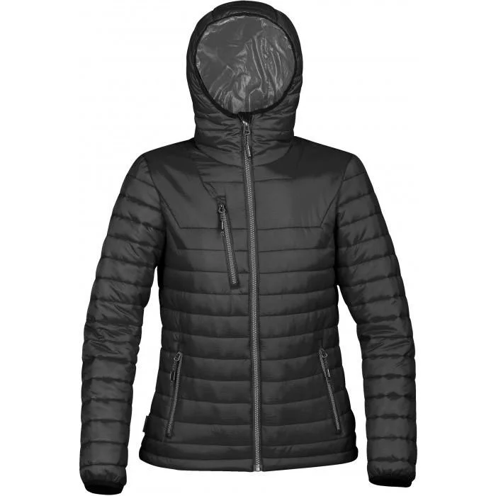 Stormtech Women's Black/Charcoal Gravity Thermal Jacket Rayon Fabric Velvet Fabric Corduroy Fabric