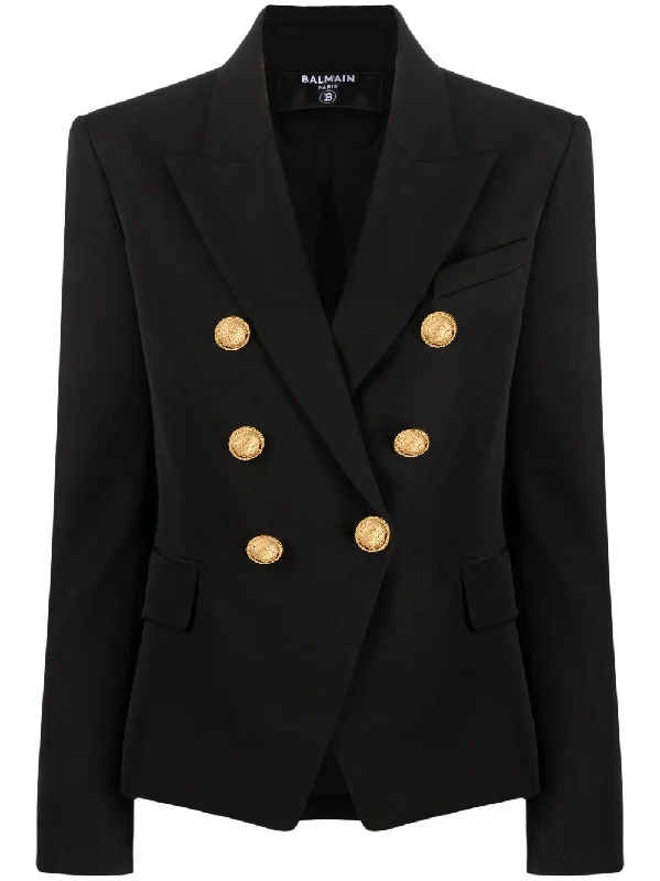 Balmain Jackets Black Satin Jacket Silk Jacket Chiffon Jacket