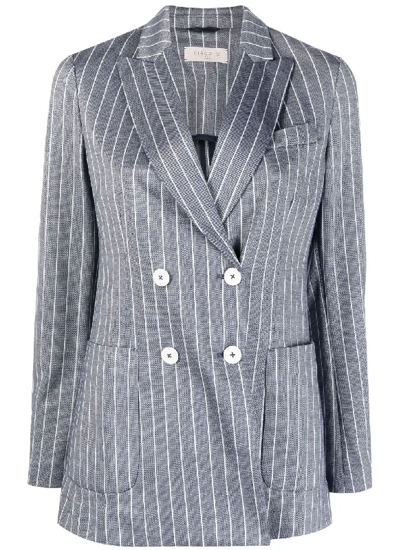 Circolo 1901 Jackets Blue Fitted Jacket Loose Jacket Oversized Jacket