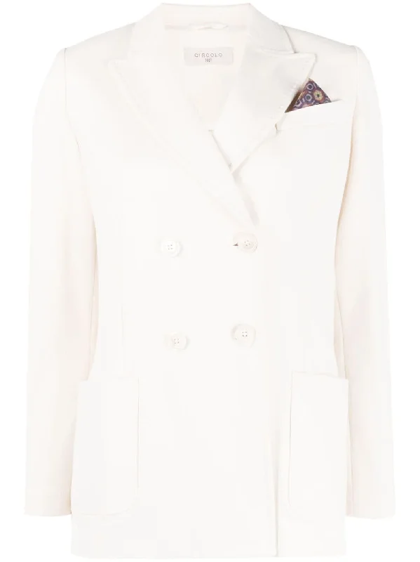 Circolo 1901 Jackets White Plaid Jacket Tartan Jacket Houndstooth Jacket