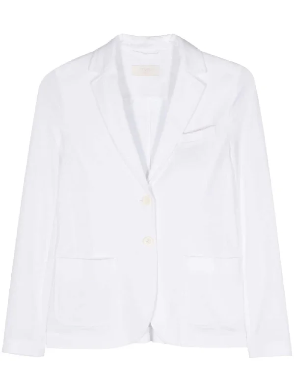 Circolo 1901 Jackets White Tiered Jacket Buttoned Jacket Zippered Jacket