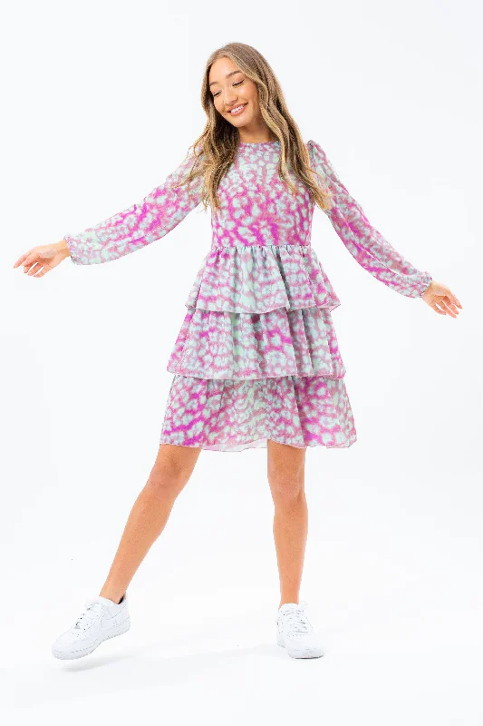HYPE SWEETSHOP LEOPARD WOMEN'S SOHO MINI DRESS Modern Satin Mini Dress
