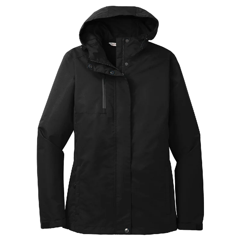 Port Authority Women's Black All-Conditions Jacket Quilted Jacket Puffer Jacket Insulated Jacket