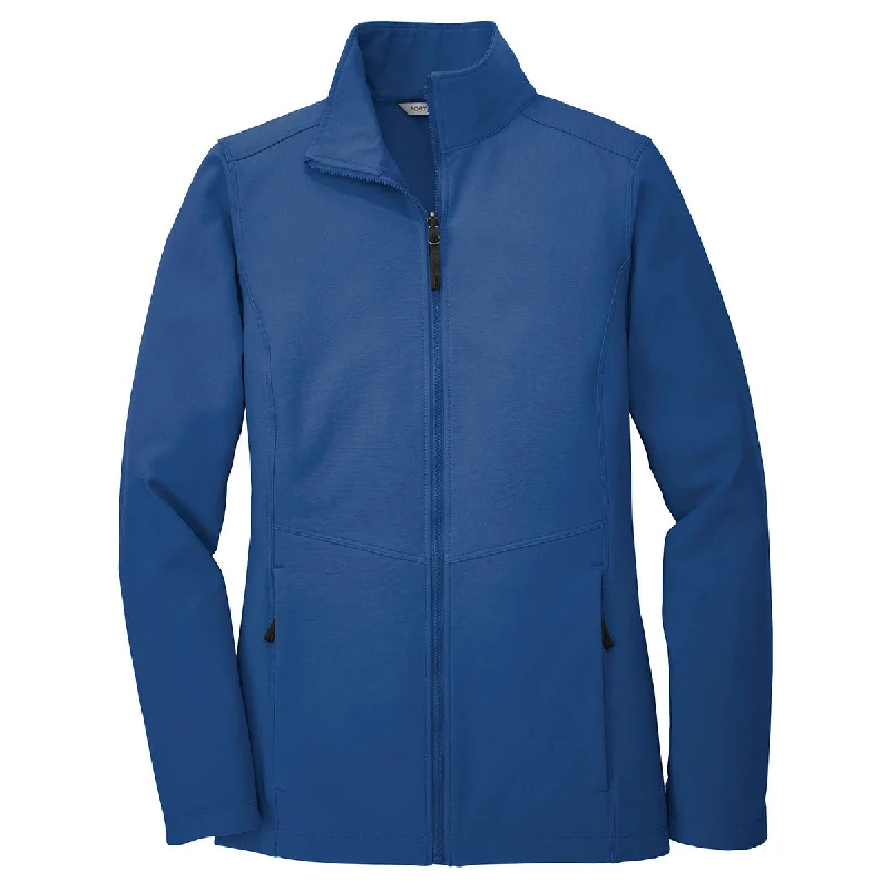 Port Authority Women's Night Sky Blue Collective Soft Shell Jacket Insulated Jacket Fitted Jacket Loose Jacket