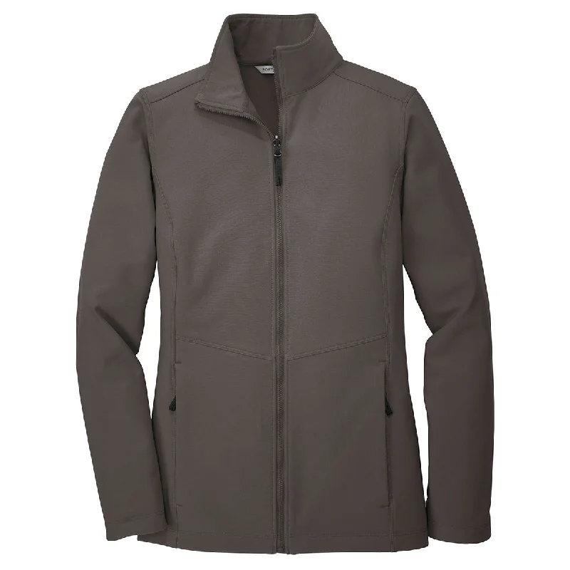 Port Authority Women's Graphite Collective Soft Shell Jacket Belted Jacket Elasticated Jacket Padded Jacket