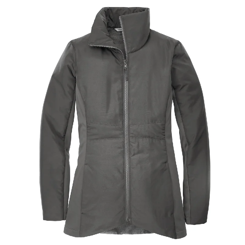 Port Authority Women's Graphite Collective Insulated Jacket Trench Coat Raincoat Waterproof Jacket