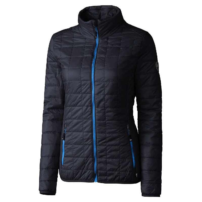 Cutter & Buck Women's Dark Navy Rainier Jacket Oversized Jacket Tailored Jacket Straight Jacket