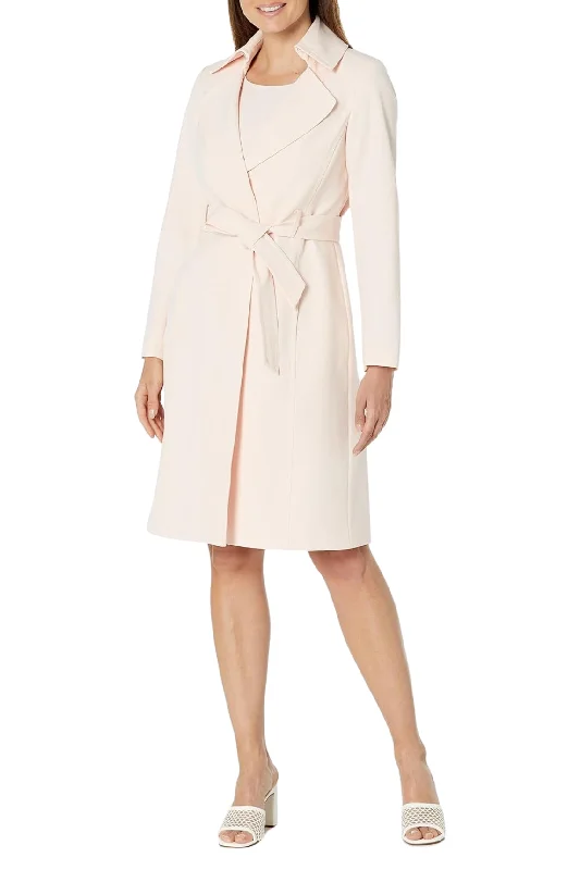 Le Suit 3 Button Crepe Jacket/Skirt Side Slit Suit Notch Collar Peter Pan Collar Cowl Neck
