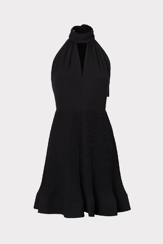 Libby Pleated Mini Dress Modern Satin Mini Dress