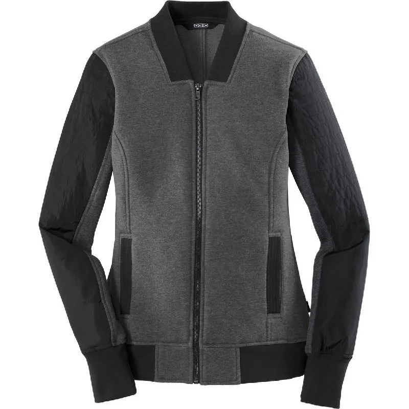 OGIO Women's Blacktop Heather Crossbar Jacket Hooded Jacket Caped Jacket Shawl Collar Jacket