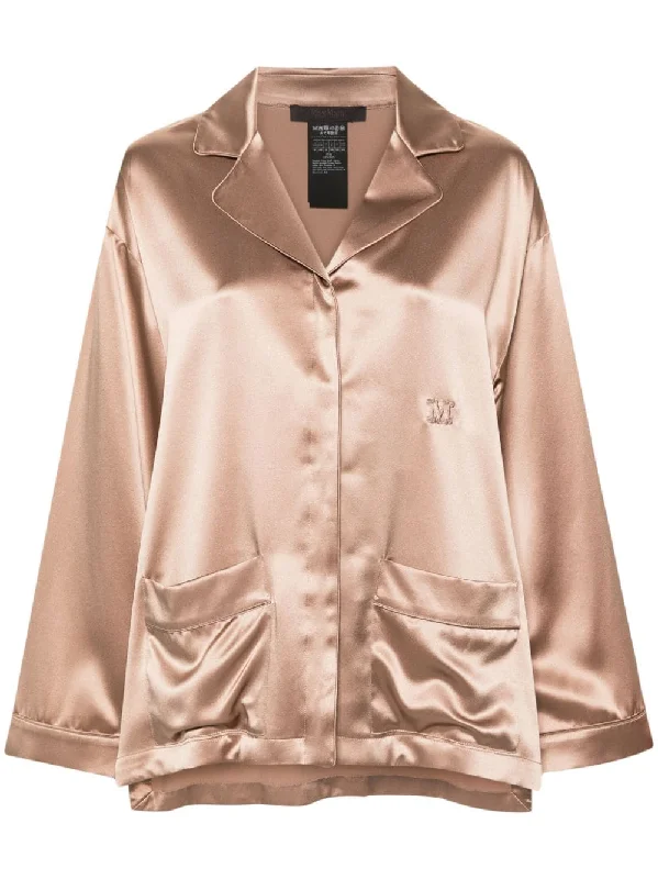 Max Mara Pianoforte Jackets Brown Herringbone Jacket Checkered Jacket Solid Jacket
