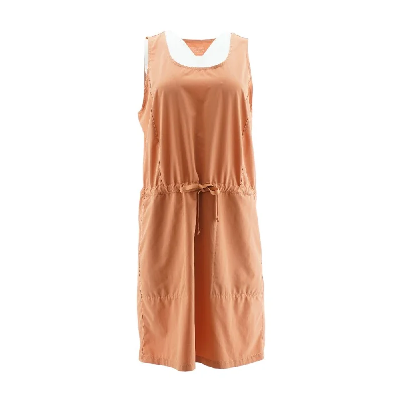 Orange Solid Mini Dress Fashionable Mini Dress with Frills