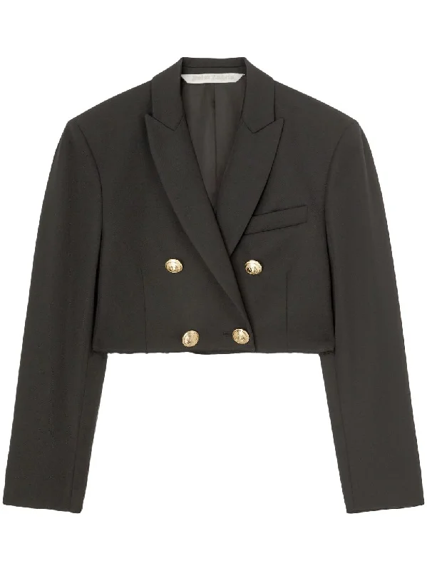 Palm Angels Jackets Black Rayon Fabric Velvet Fabric Corduroy Fabric
