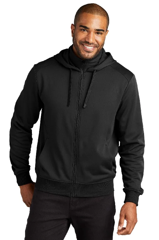 Port Authority Smooth Fleece Hooded Jacket F814 Jacket Blazer Coat