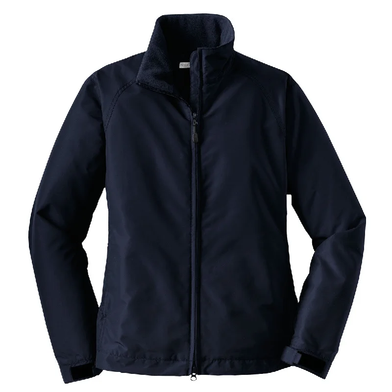 Port Authority Women's True Navy Challenger Jacket Insulated Jacket Fitted Jacket Loose Jacket