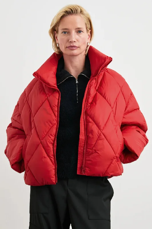 Rails - Summit Jacket in Scarlet Faux Fur Jacket Real Fur Jacket Shearling Jacket