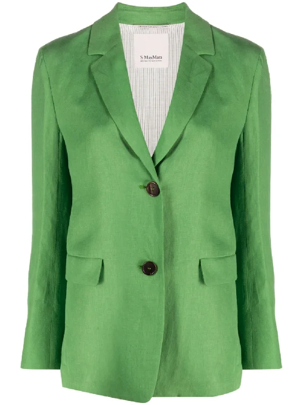 S Max Mara Jackets Green Snapped Jacket Toggled Jacket Drawstring Jacket