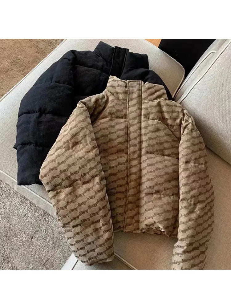 Thick Vintage baggy Down Jacket Jacket Blazer Coat