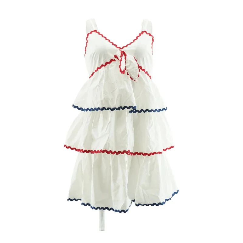 White Solid Mini Dress Chic Sleeveless Mini Dress