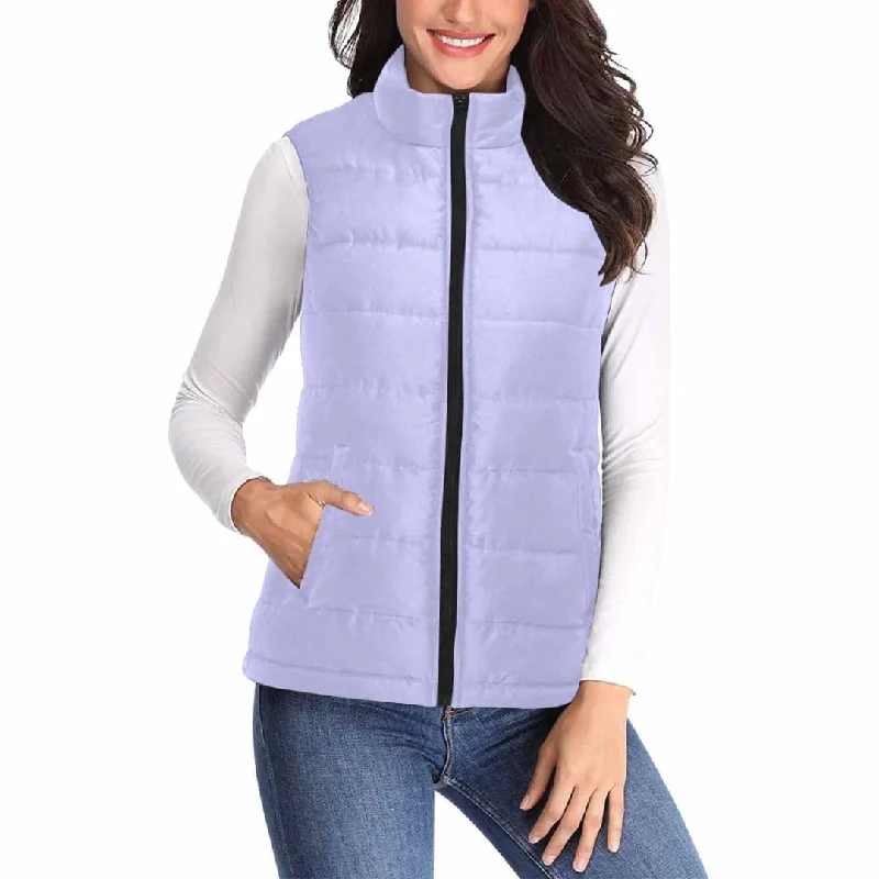 Womens Puffer Vest Jacket / Periwinkle Purple Rayon Jacket Velvet Jacket Corduroy Jacket