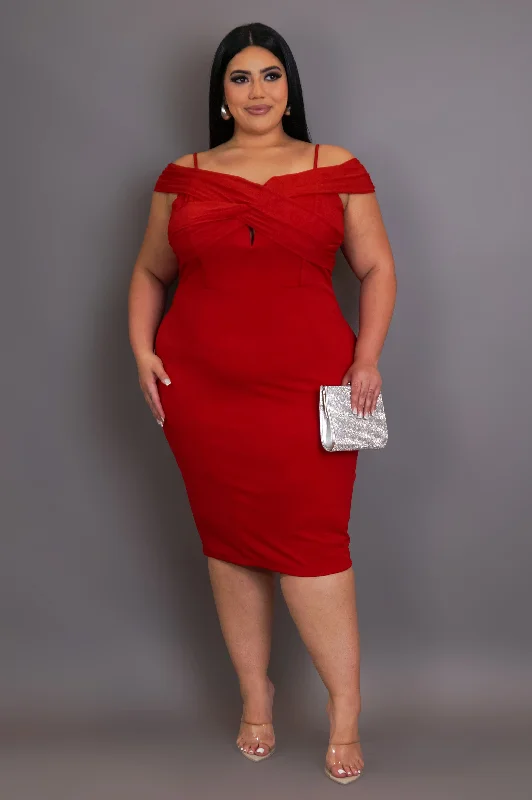 Back To Me Mini Dress - Red Fashionable Mini Dress with Slits